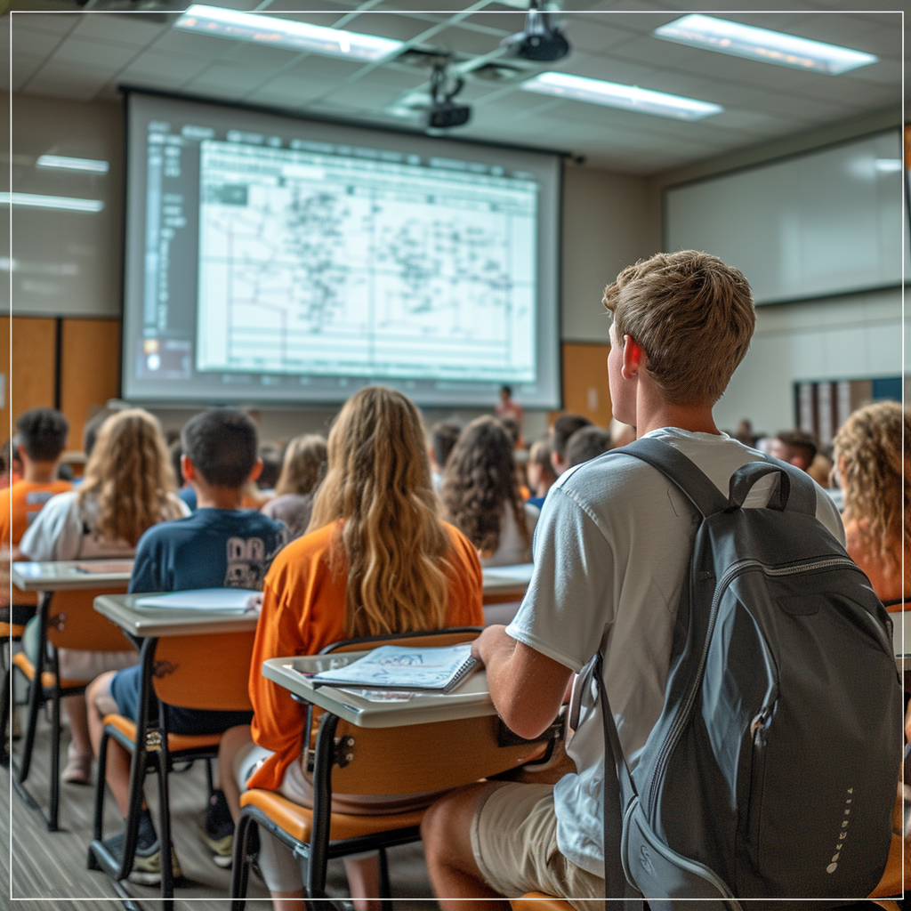 Enseignement 1 led screen in school2